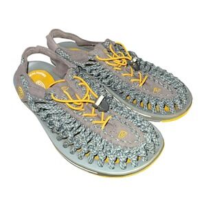 Keen Uneek Sandals Womens 8.5 Pre-Owned Hiking Shoes Gray 1014622 Corded Bungee